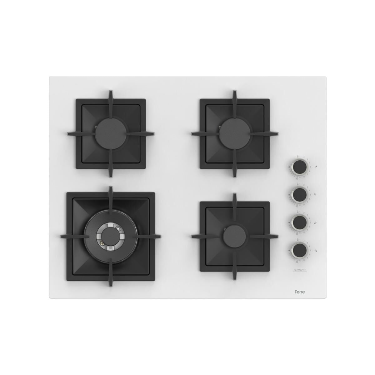FERRE SC406-WFA FLAMEART BEYAZ BĞZ. DÖKÜM IZG. 65 CM CAM OCAK