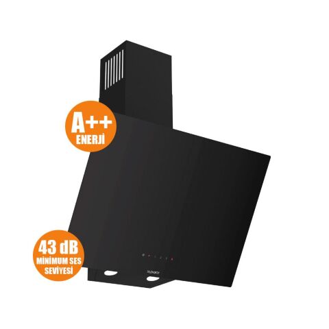 FERRE D077-SA  SILENTART SERİSİ SESSİZ DC INVERTÖR MOTORLU 60 CM SİYAH DAVLUMBAZ-300M3