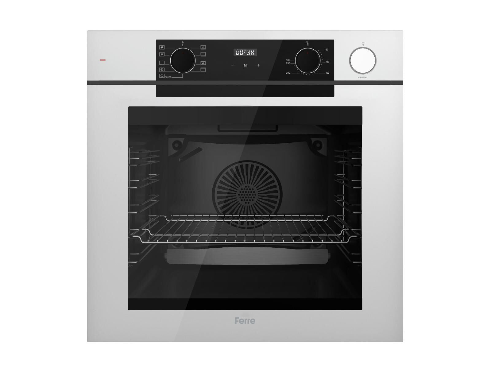 FERRE QEP64CB STEAMART - FRYART SERİSİ BEYAZ ANKASTRE FIRIN (0+9 KONUM)