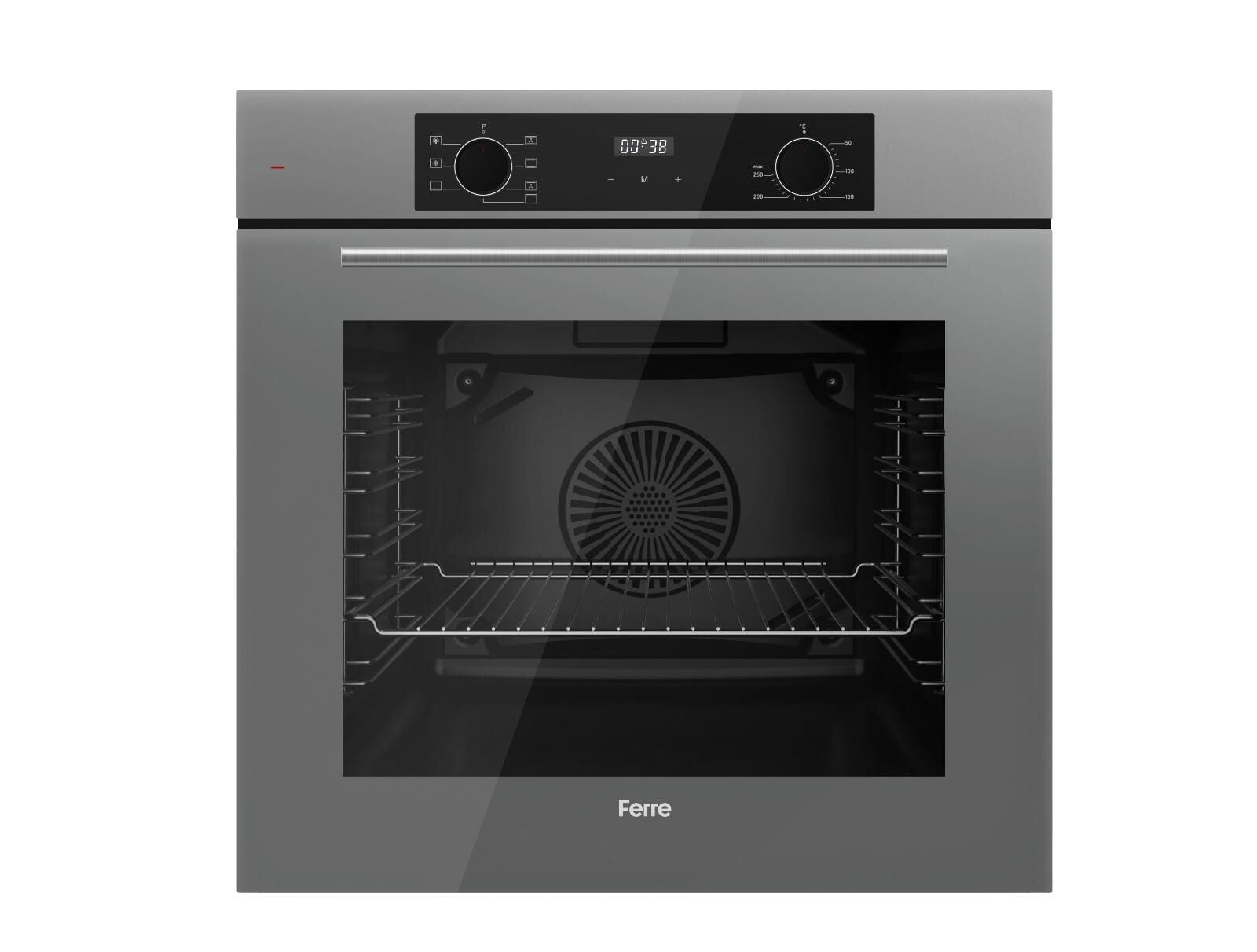 FERRE QBL63CPR FLOWART SERİSİ GRİ ANKASTRE FIRIN (0+7 KONUM)