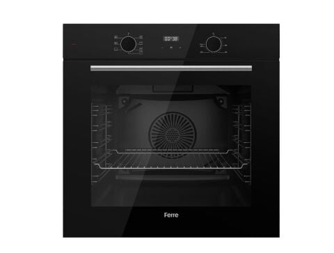 FERRE QBL63CS FLOWART SERİSİ SİYAH ANKASTRE FIRIN (0+7 KONUM)