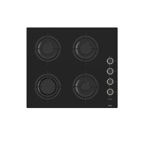 Ferre FLOWART-FLAMEART-SILENTART Serisi Siyah Set (CS205-WFA + QBL63CS +D080-SA ) - Emaye Izgara / Kademeli Musluk