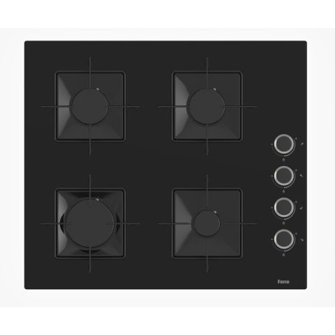 Ferre FLOWART  Serisi Siyah Set (SS205 + QBL63CS +D063 ) - Emaye Izgara