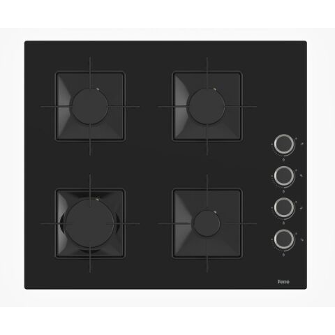 Ferre FLOWART-SILENTART Serisi Siyah Set (SS205 + QBL63CS +D077-SA ) - Emaye Izgara