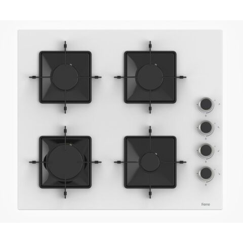 Ferre FLOWART-SILENTART Serisi Beyaz Set (SS206 + QBL63CB +D078-SA ) - Emaye Izgara