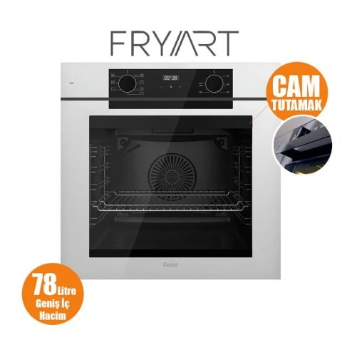 Ferre STEAMART-FRYART-SILENTART Serisi Beyaz Set (CS206 + QEP63CB +D078-SA ) - Emaye Izgara