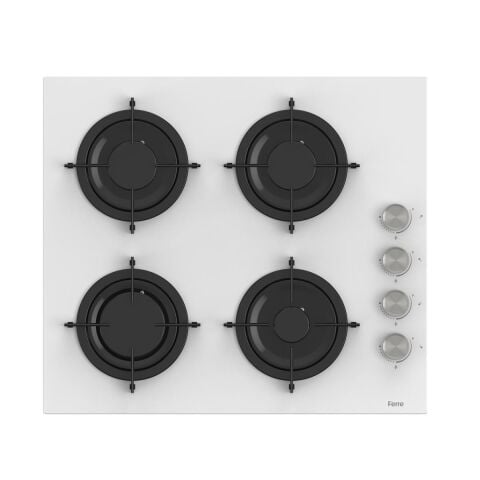 Ferre STEAMART-FRYART-SILENTART Serisi Beyaz Set (SS206 + QEP64CB +D078-SA ) - Emaye Izgara