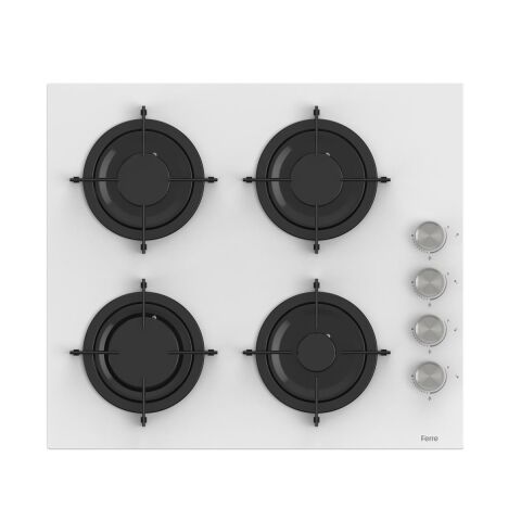 Ferre STEAMART-FRYART-SILENTART Serisi Beyaz Set (SS206 + QEP64CB +D078-SA ) - Emaye Izgara
