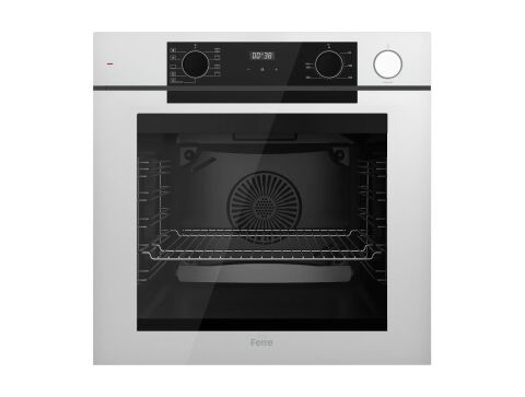 Ferre STEAMART-FRYART-SILENTART Serisi Beyaz Set (SS036 + QEP64CB +D081-SA ) - Emaye Izgara