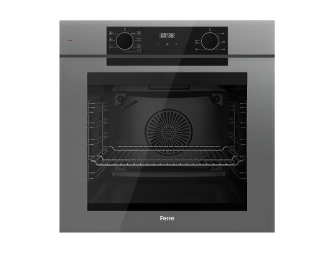 Ferre FRYART-SILENTART Serisi Gri Set (SC408-WFA + QEP63CPR +D082-SA ) - Döküm Izgara / 65 cm Ocak