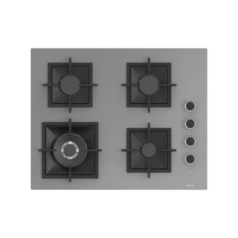 Ferre STEAMART-FRYART-SILENTART Serisi Gri Set (SC408-WFA + QEP64CPR +D082-SA ) - Döküm Izgara / 65 cm Ocak
