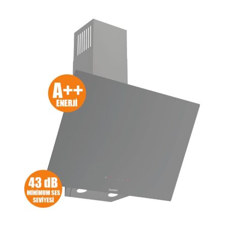 Ferre STEAMART-FRYART-SILENTART Serisi Gri Set (SS038 + QEP64CPR +D079-SA ) - Döküm Izgara / 75 cm Ocak