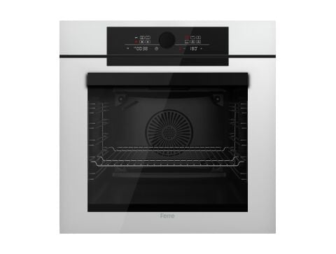 Ferre PIZZART-FRYART-SILENTART Serisi Beyaz Set (SS206 + QEP65CB +D078-SA ) - Emaye Izgara / 60 cm